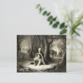  portret van George Washington Praying Briefkaart (Staand voorkant)