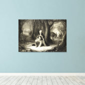  portret van George Washington Praying Canvas Afdruk (Insitu (Houten vloer))