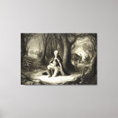  portret van George Washington Praying Canvas Afdruk (Voorkant)