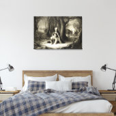  portret van George Washington Praying Canvas Afdruk (Insitu (Slaapkamer))