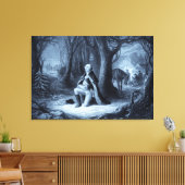  portret van George Washington Praying Canvas Afdruk (Insitu (Woonkamer))