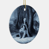 portret van George Washington Praying Keramisch Ornament (Rechts)