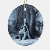 portret van George Washington Praying Keramisch Ornament (Links)