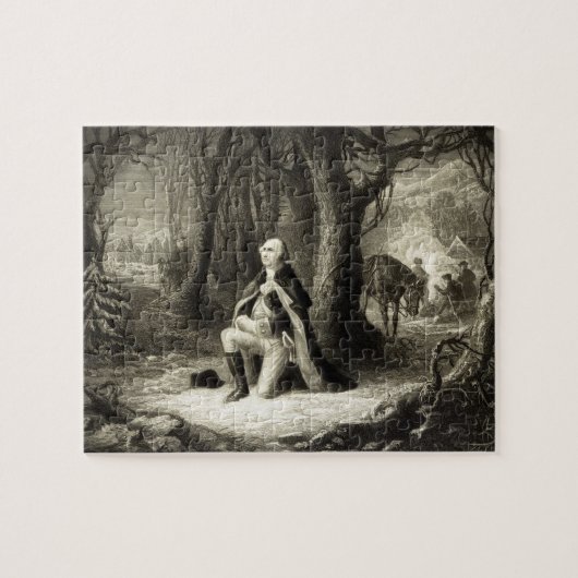  portret van George Washington Praying Legpuzzel (Horizontaal)