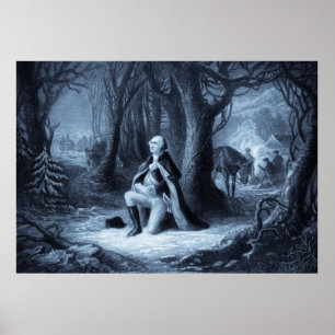  portret van George Washington Praying Poster