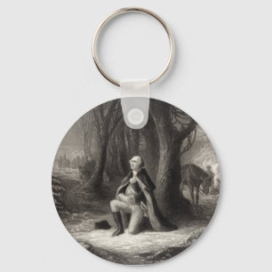 portret van George Washington Praying Sleutelhanger