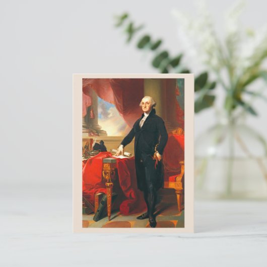 Portret van George Washington, Thomas Sully Briefkaart (Staand voorkant)