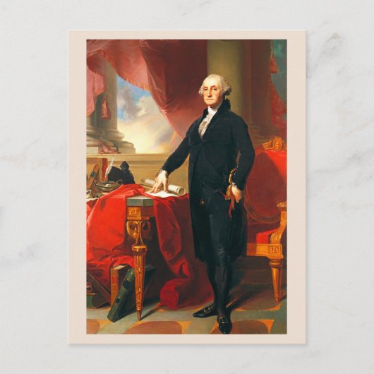 Portret van George Washington, Thomas Sully Briefkaart (Voorkant)