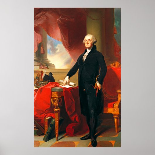 Portret van George Washington, Thomas Sully Poster (Voorkant)