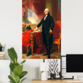 Portret van George Washington, Thomas Sully Poster (Thuiskantoor)