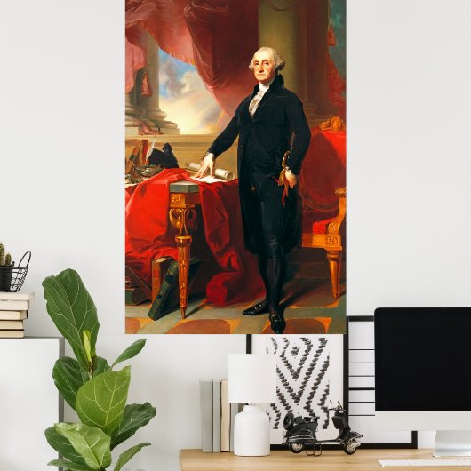 Portret van George Washington, Thomas Sully Poster (Thuiskantoor)