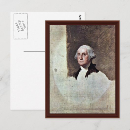 Portret van George Washington, van Gilbert Stuart Briefkaart (Voorkant / Achterkant)