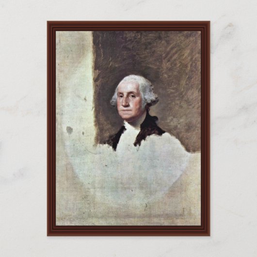 Portret van George Washington, van Gilbert Stuart Briefkaart (Voorkant)