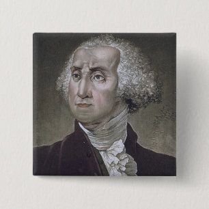 Portret van George Washington van Le Costume An Vierkante Button 5,1 Cm