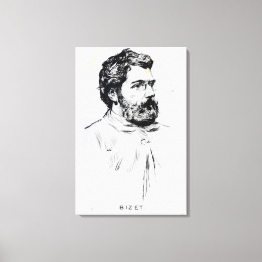 Portret van Georges Bizet Canvas Afdruk (Voorkant)
