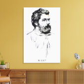 Portret van Georges Bizet Canvas Afdruk (Insitu (Woonkamer))