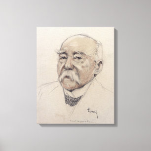 Portret van Georges Clemenceau Canvas Afdruk