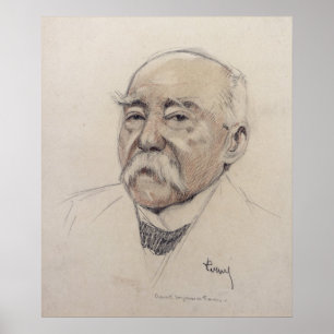 Portret van Georges Clemenceau Poster