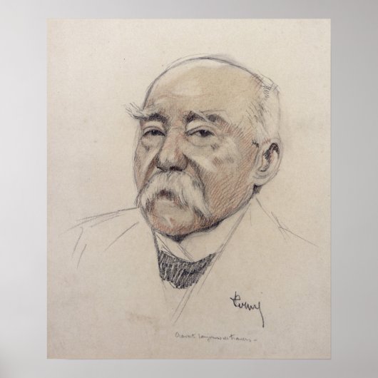 Portret van Georges Clemenceau Poster (Voorkant)