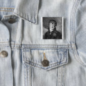 Portret van Georges Cuvier Vierkante Button 5,1 Cm (In situ)