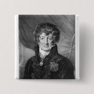 Portret van Georges Cuvier Vierkante Button 5,1 Cm