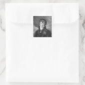 Portret van Georges Cuvier Vierkante Sticker (Tas)