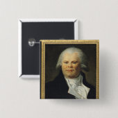 Portret van Georges Danton Vierkante Button 5,1 Cm (Voorkant /achterkant)