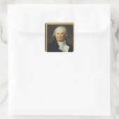 Portret van Georges Danton Vierkante Sticker (Tas)