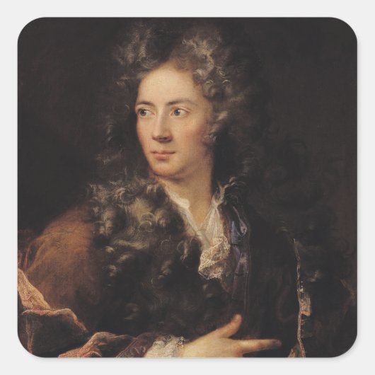 Portret van Gerard Audran Vierkante Sticker (Voorkant)