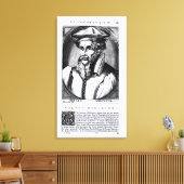 Portret van Gerard Mercator Canvas Afdruk (Insitu (Woonkamer))