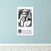 Portret van Gerard Mercator Canvas Afdruk (Insitu (Houten vloer))