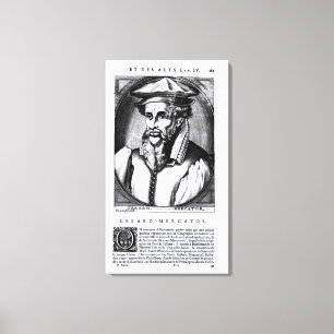 Portret van Gerard Mercator Canvas Afdruk