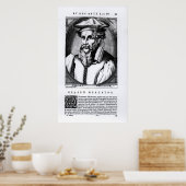 Portret van Gerard Mercator Poster (Keuken)