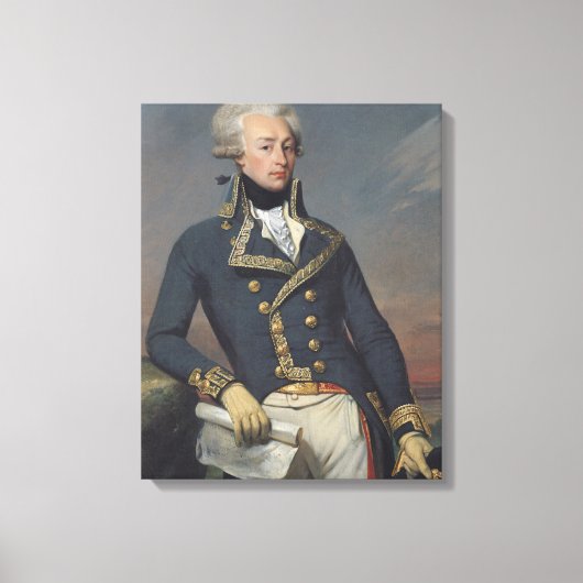 Portret van Gilbert Motier als luitenant Canvas Afdruk (Voorkant)