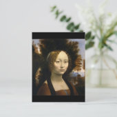 Portret van Ginevra de Benci door Leonardo da Vinc Briefkaart (Staand voorkant)