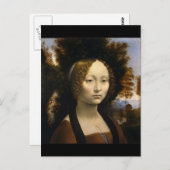Portret van Ginevra de Benci door Leonardo da Vinc Briefkaart (Voorkant / Achterkant)