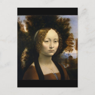 Portret van Ginevra de Benci door Leonardo da Vinc Briefkaart