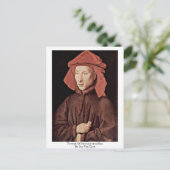 Portret van Giovanni Arnolfini door Jan van Eyck Briefkaart (Staand voorkant)