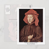 Portret van Giovanni Arnolfini door Jan van Eyck Briefkaart (Voorkant / Achterkant)