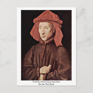 Portret van Giovanni Arnolfini door Jan van Eyck Briefkaart