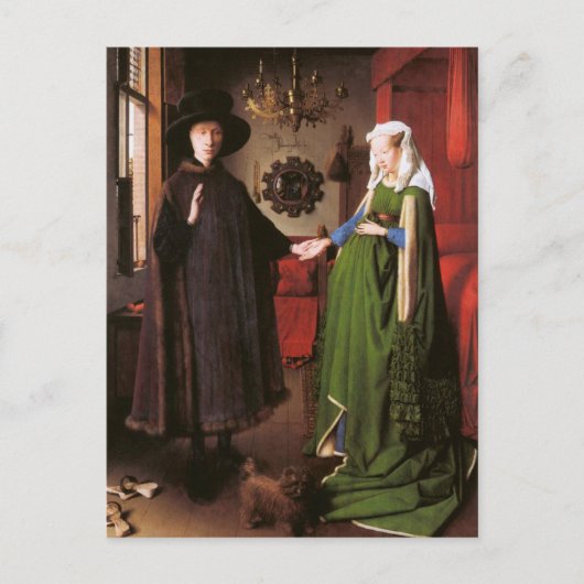Portret van Giovanni Arnolfini en zijn vrouw Briefkaart (Voorkant)