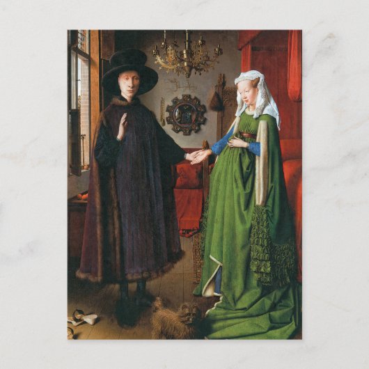 Portret van Giovanni Arnolfini en zijn vrouw Briefkaart (Voorkant)