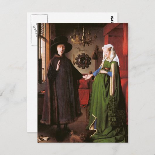 Portret van Giovanni Arnolfini en zijn vrouw Briefkaart (Voorkant / Achterkant)