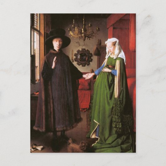 Portret van Giovanni Arnolfini en zijn vrouw Briefkaart (Voorkant)
