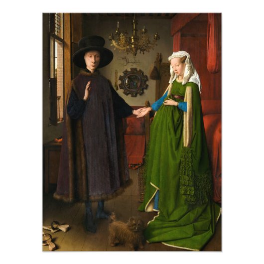Portret van Giovanni Arnolfini en zijn vrouw Foto Afdruk (Voorkant)