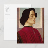 Portret van Giuliano de' Medici c.1480 Briefkaart (Voorkant / Achterkant)
