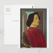 Portret van Giuliano de Medici door Botticelli Briefkaart (Voorkant / Achterkant)