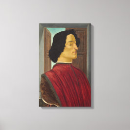 Portret van Giuliano de Medici door Botticelli Canvas Afdruk