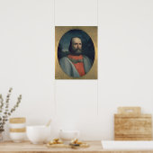 Portret van Giuseppe Garibaldi 2 Poster (Keuken)