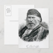 Portret van Giuseppe Garibaldi Briefkaart (Voorkant / Achterkant)